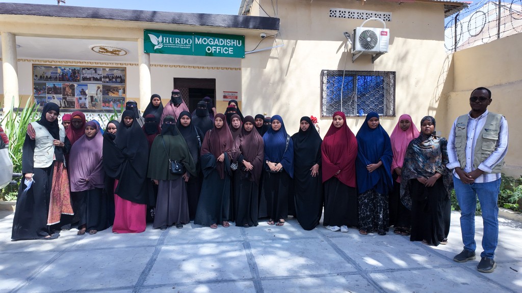 HURDO staff and team standing outside the Mogadishu office